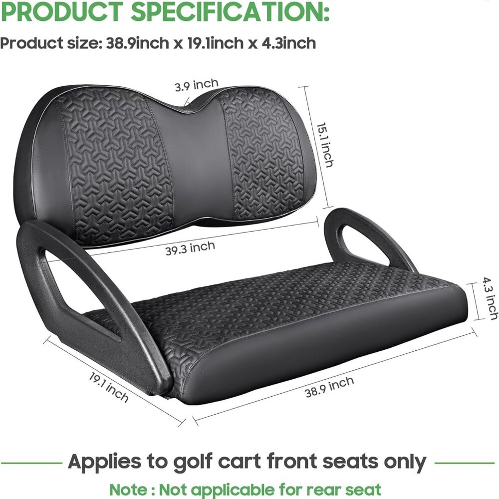 New Professional Golf Cart Seat Cover - Club Car PrecedentTriangle/Arrow Pattern